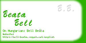 beata bell business card